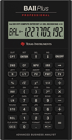 Texas Instruments Baii Plus Pro Financial Calculator UK -käsikirja