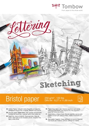 Tombow Sketch Pad Bristol A4 250G 25ark