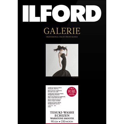 Ilford GALLERY Tesuki-Washi Echizen Warmtone Smooth 90 - 10 x 15 (102 mm x 152 mm), 50 arkkia.