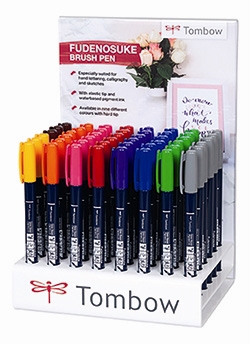 Tombow Mark Fudenosuke Hard Display Ase (48)