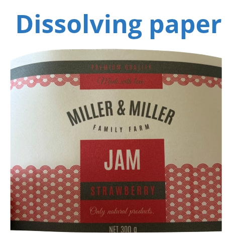 Desolving-paperi-etikettitestorulla - 10 cm x 4 metriä
