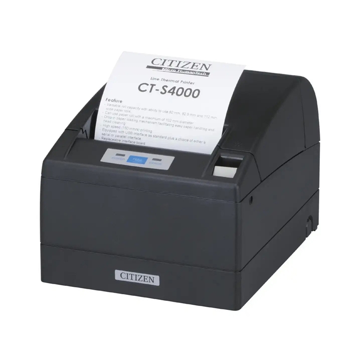Citizen CT-S4000, USB, 8 pistettä/mm (203 dpi), leikkuri, musta
