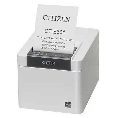 Citizen CT-E601, USB, 8 pistettä/mm (203 dpi), leikkuri, musta