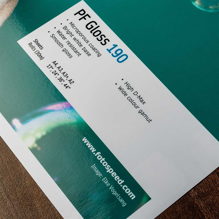 Fotospeed PF Gloss 190 g/m² - 44" x 30 metriä