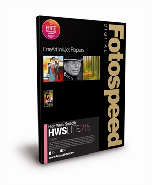 Fotospeed High White Smooth LITE 215 g/m² - A3+, 25 arkkia