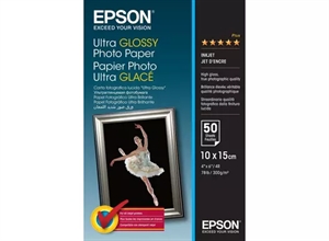 Epson Ultra Glossy -valokuvapaperi 300 g/m² - 10x15cm - 50 arkkia