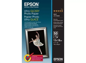 Epson Ultra Glossy Valokuvapaperi 300 g/m² - 13x18 cm - 50 arkkia