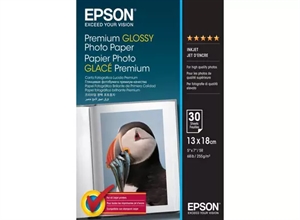 Epson Premium Glossy Valokuvapaperi 255 g/m², 130 x 180 mm, 255g/m², 30 arkkia