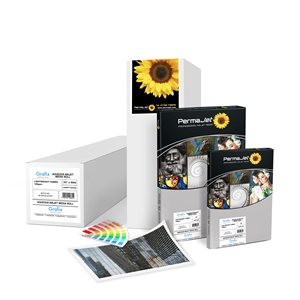 Permajet Kevyt Polyesterikangas 120 g/m² (2'' ydin) - 24" x 60 metriä